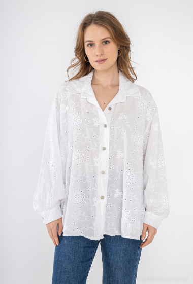Wholesaler Saison du vent - Oversized shirt, embroidered