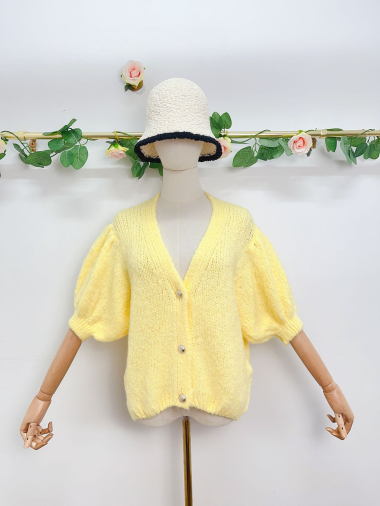 Wholesaler Saison du vent - Short sleeve buttoned knitted cardigan
