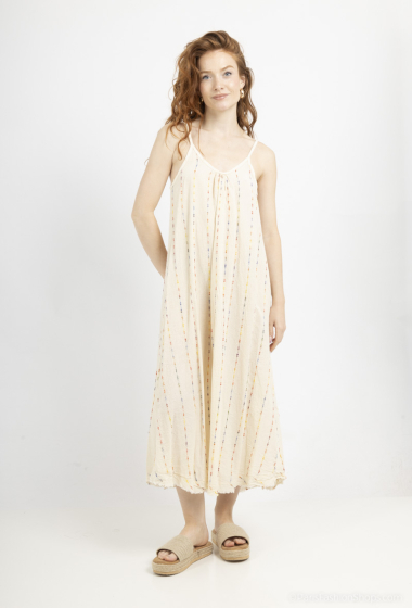 Wholesaler Saison du vent - Dress with embroidered details