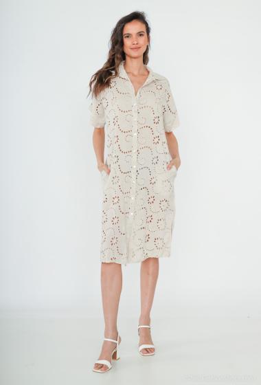 Wholesaler Saison du vent - Embroidered shirt dress