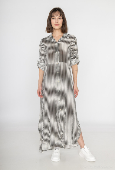 Wholesaler Saison du vent - Striped shirt dress