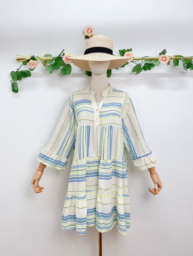 Wholesaler Saison du vent - Short multicolor striped dress