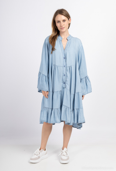 Wholesaler Saison du vent - Short buttoned tencel dress