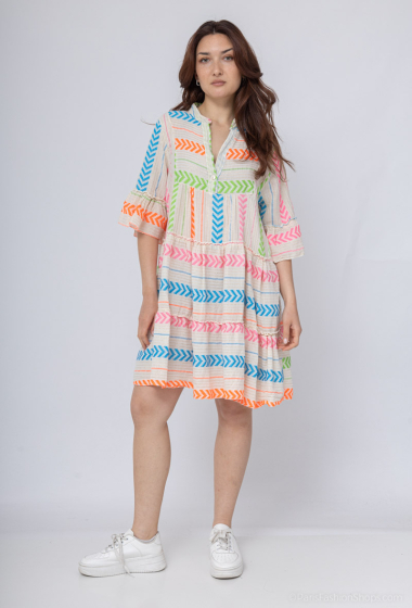 Wholesaler Saison du vent - Short multicolor buttoned dress