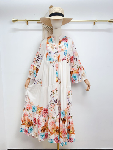 Wholesaler Saison du vent - Printed buttoned maxi dress