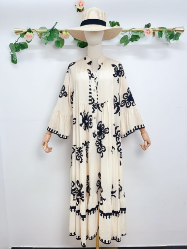 Wholesaler Saison du vent - Printed buttoned maxi dress