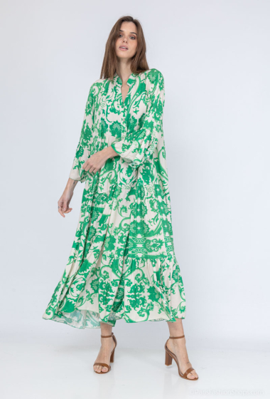 Wholesaler Saison du vent - Long printed buttoned dress