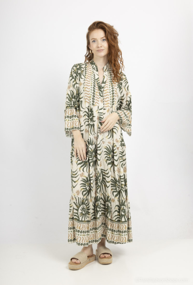Wholesaler Saison du vent - Long printed dress with sparkle