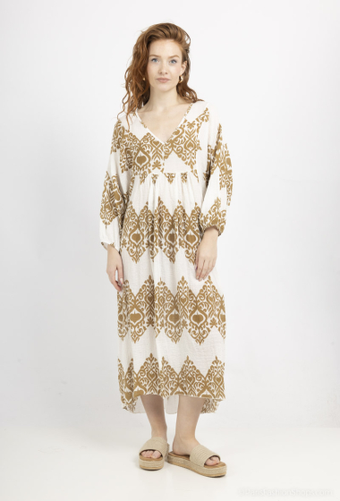 Wholesaler Saison du vent - Long printed dress. thin and light