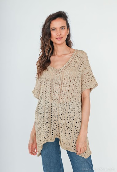 Wholesaler Saison du vent - Gold thread knit dress
