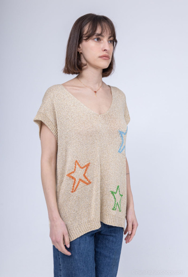 Wholesaler Saison du vent - Knitted top with multicolor star