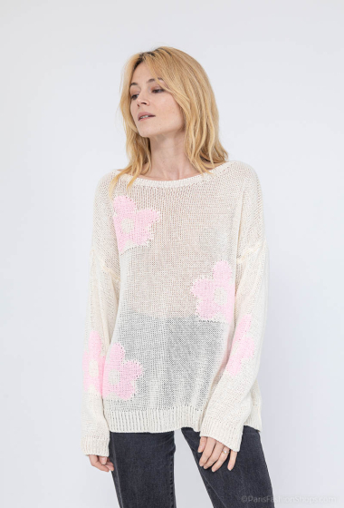 Wholesaler Saison du vent - Knitted top with flowers