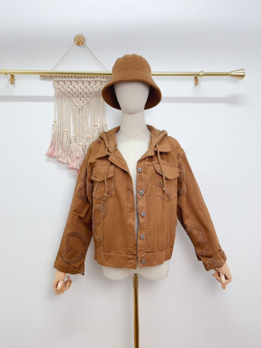 Wholesaler Saison du vent - Embroidery jacket with hood