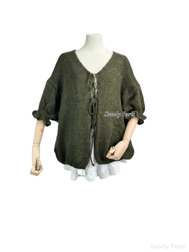 Wholesaler Sandy Paris - Short sleeve cardigan with bow