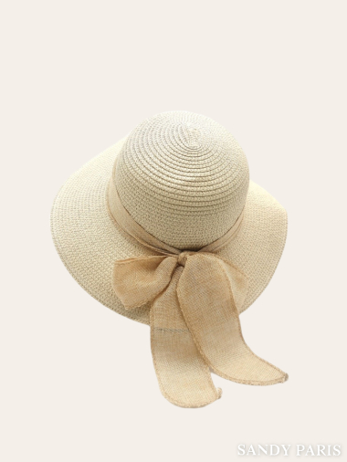 Mayorista Sandy Paris - Straw hat with bow tie