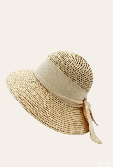 Großhändler Sandy Paris - Straw hat with bow tie