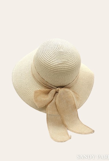 Mayorista Sandy Paris - Straw hat with bow tie