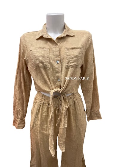 Wholesaler Sandy Paris - Cotton shirt to tie
