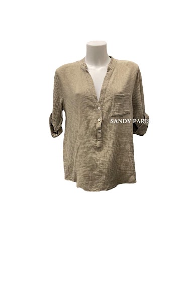Mayorista Sandy Paris - Camisa de gasa de algodón