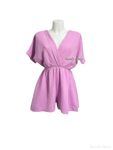 Wholesaler Sandy Paris - Combi-shorts in cotton gauze