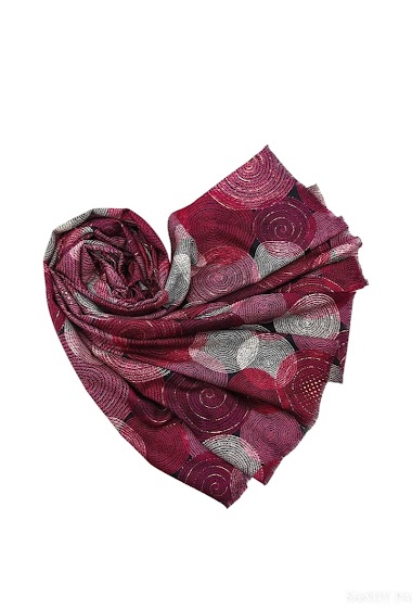 Großhändler Sandy Paris - Printed winter scarf with wool 180*90