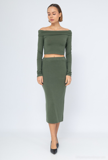 Großhändler Sandy Paris - Kleid mit Bardot-Ausschnitt