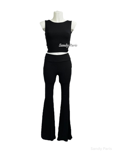 Wholesaler Sandy Paris - Backless top and bell bottom pants set