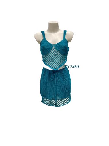 Wholesaler Sandy Paris - Crochet top and skirt set
