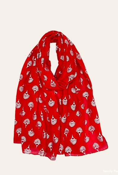 Wholesaler Sandy Paris - Shiny printed scarf with pattern
