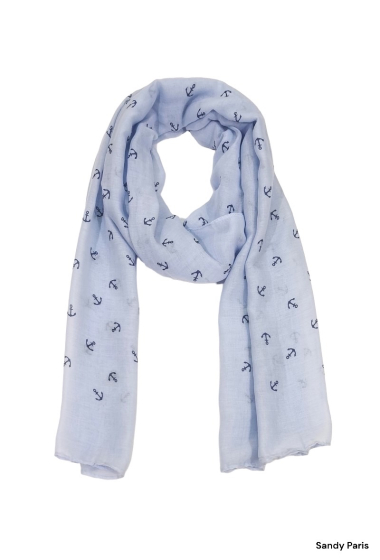 Grossiste Sandy Paris - Foulard imprimé motif marin