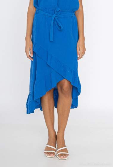 Wholesaler Sandy Paris - Ruffled skirt in cotton gauze