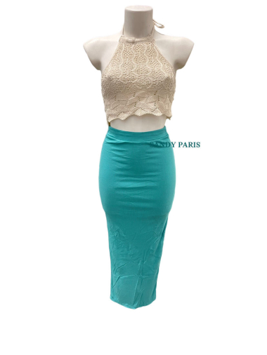 Wholesaler Sandy Paris - Ribbed straight skirt