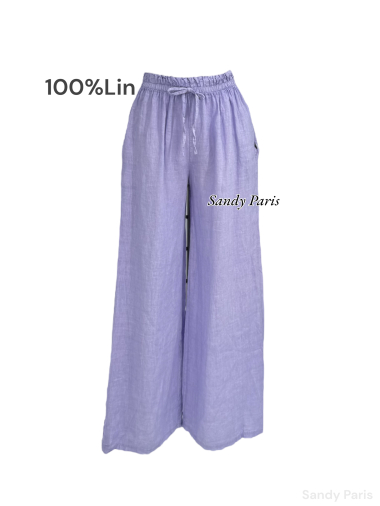 Grossiste Sandy Paris - Pantalon 100%Lin avec poche