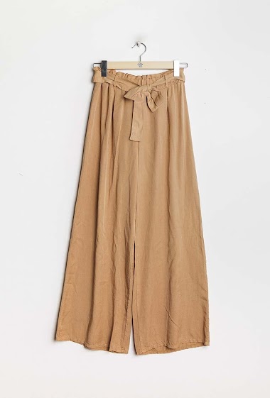 Grossiste Sandy Paris - Pantalon fluide en lyocell/tencel avec ceinture