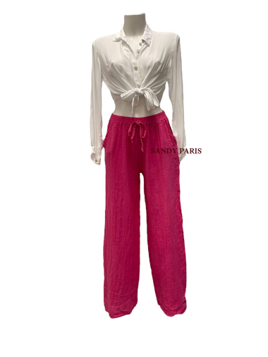 Wholesaler Sandy Paris - Wide trousers 100% linen