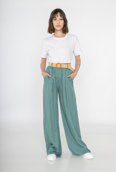 Grossiste Sandy Paris - Pantalon Lyocell avec ceinture