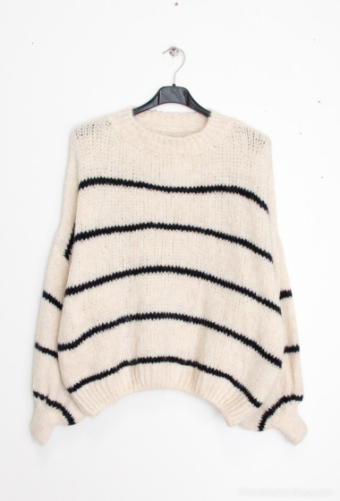 Wholesaler Sandy Paris - collared sweater with wool