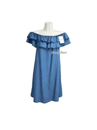 Großhändler Sandy Paris - Kleid mit Bardot-Kragen aus 100 % Lyocell