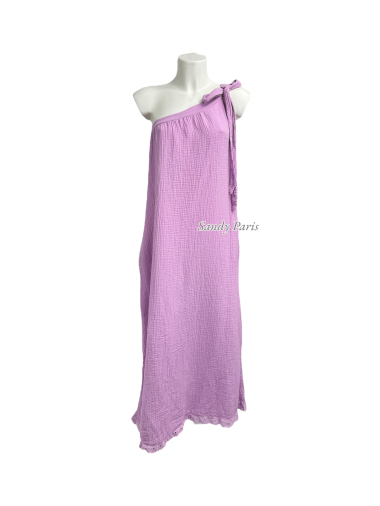 Großhändler Sandy Paris - Asymmetrisches Kleid aus Baumwollgaze