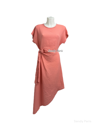 Wholesaler Sandy Paris - Asymmetrical dress in cotton gauze