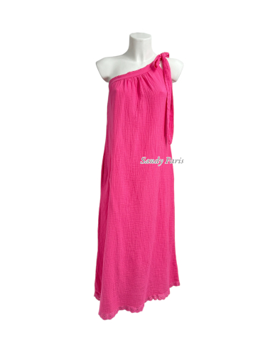 Großhändler Sandy Paris - Asymmetrisches Kleid aus Baumwollgaze