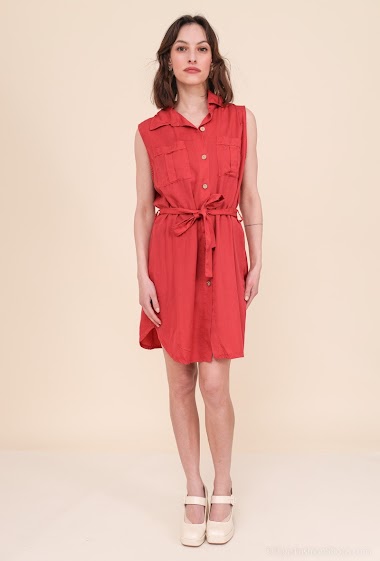 Wholesaler Sandy Paris - Buttoned dress in Lyocell