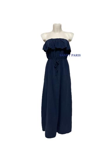 Großhändler Sandy Paris - Trägerloses Kleid aus Baumwollgaze