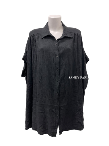 Großhändler Sandy Paris - Hemdblusenkleid aus Baumwollgaze