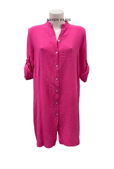 Wholesaler Sandy Paris - Long shirt dress in cotton gauze