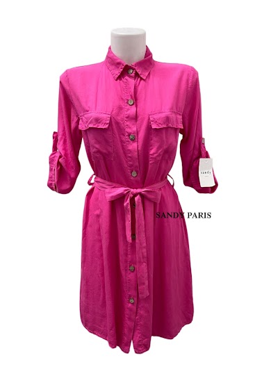 Grossiste Sandy Paris - Robe chemise lyocell
