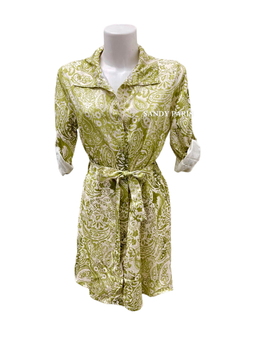 Großhändler Sandy Paris - Bedrucktes Hemdblusenkleid aus Lyocell