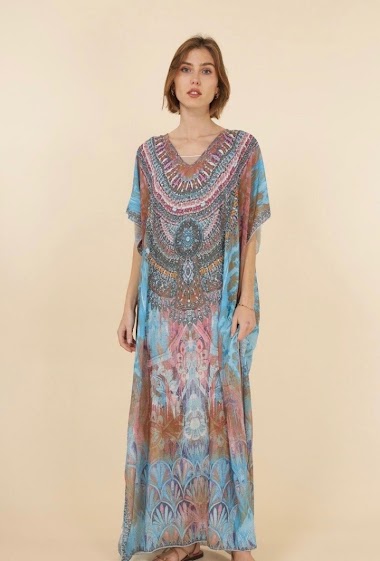 Wholesaler Sandy Paris - Light dress printed with rhinestones