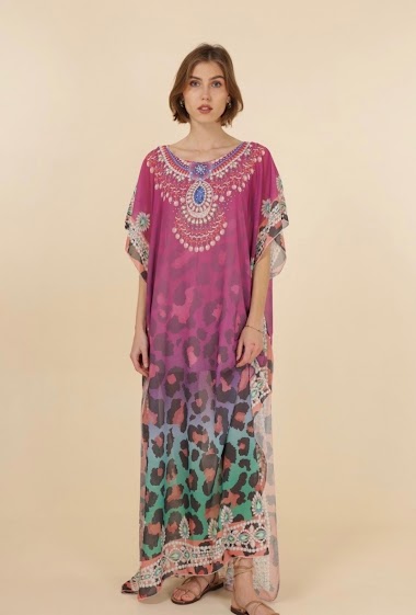 Wholesaler Sandy Paris - Light dress printed with rhinestones