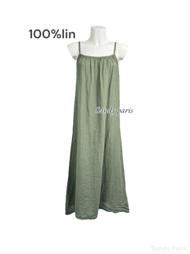 Großhändler Sandy Paris - Langes Kleid aus 100 % Leinen